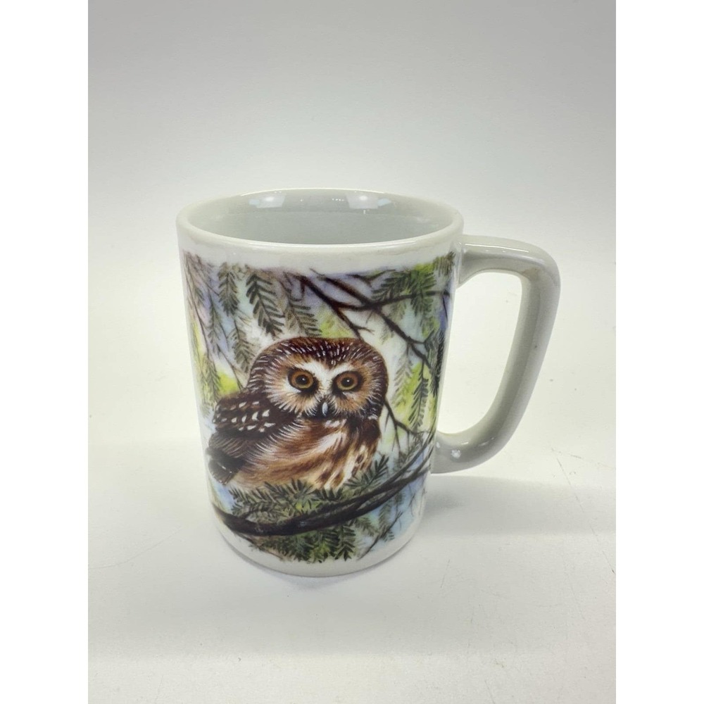 Vintage Otagiri Japan Owl Coffee Mug Walt Cude Wildlife Bird 1970s
